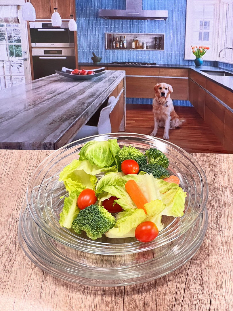 Clear 4-Piece Round Swirl Acrylic Set of 4 Salad Plate Set