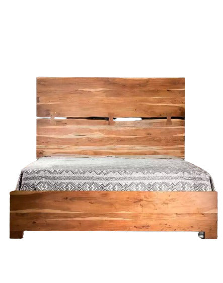 Chestnut Live Edge Solid Wood King Bed Frame