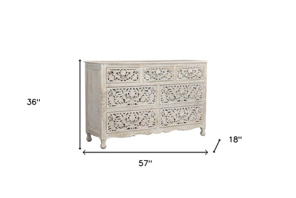 Refined Beige High Gloss Dresser