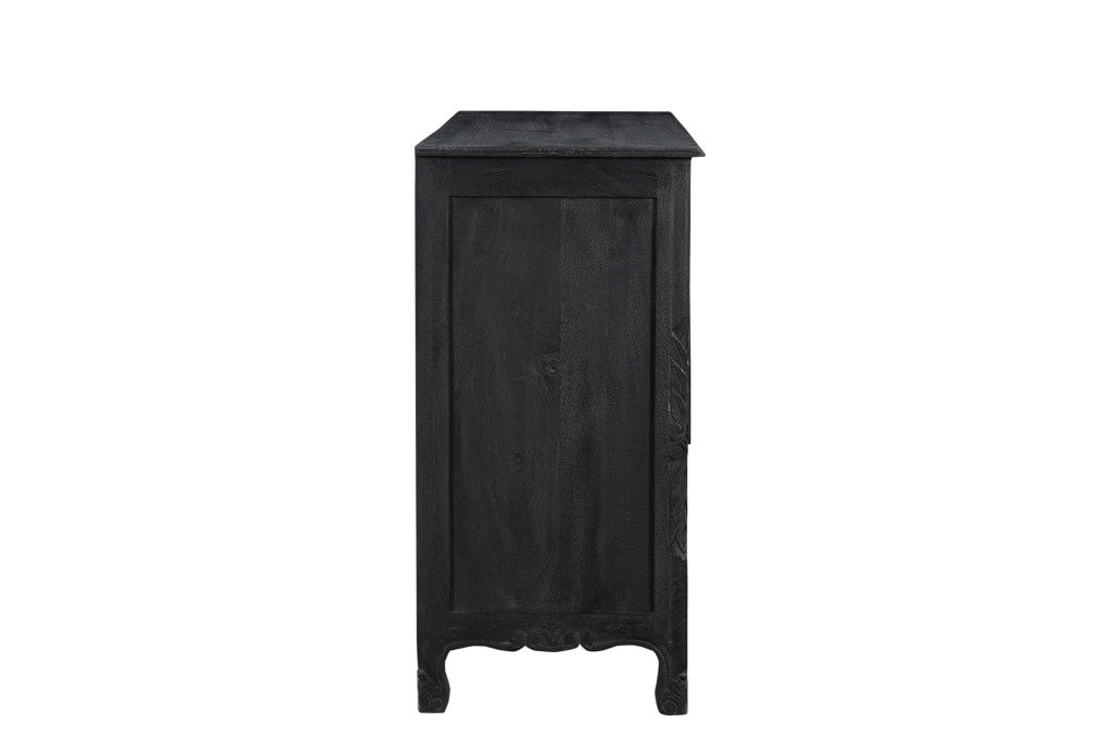 Black Solid Wood Seven Drawer Dresser image 5