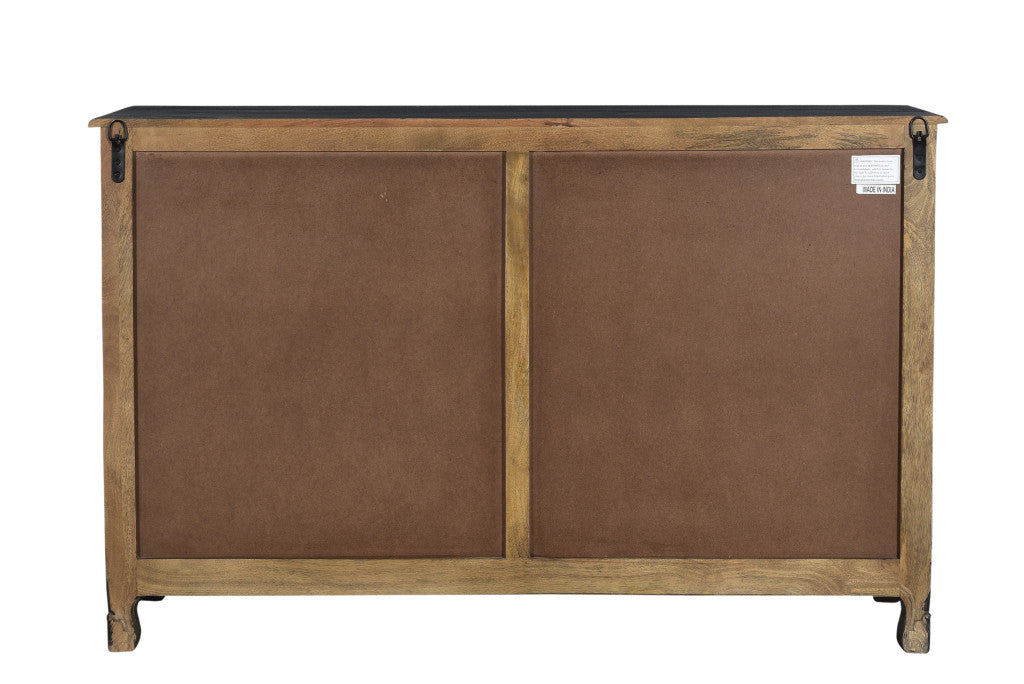 Black Solid Wood Seven Drawer Dresser image 6