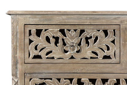 Gray Solid Wood Seven Drawer Dresser image 9