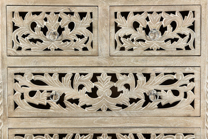 Gray Solid Wood Six Drawer Chest image 7
