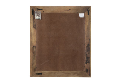 White Solid Wood Framed Accent Mirror