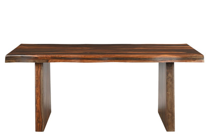 Dark Brown Solid Wood Dining Table