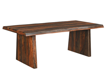 Dark Brown Solid Wood Dining Table