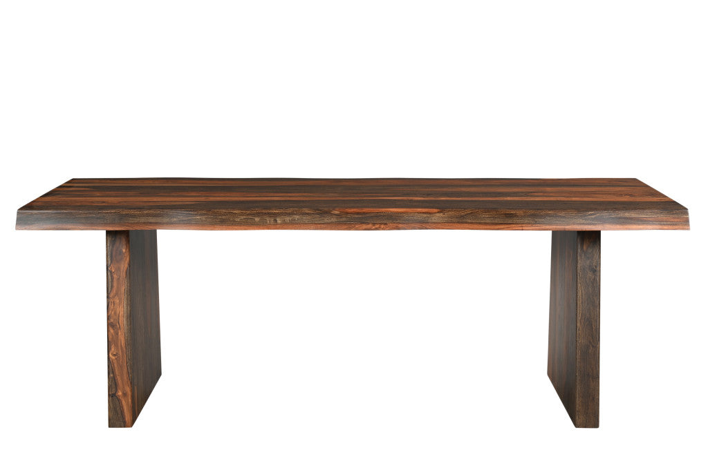 Dark Brown Solid Wood Dining Table