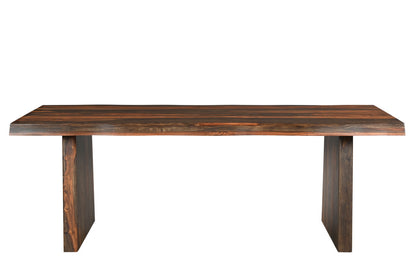 Dark Brown Solid Wood Dining Table