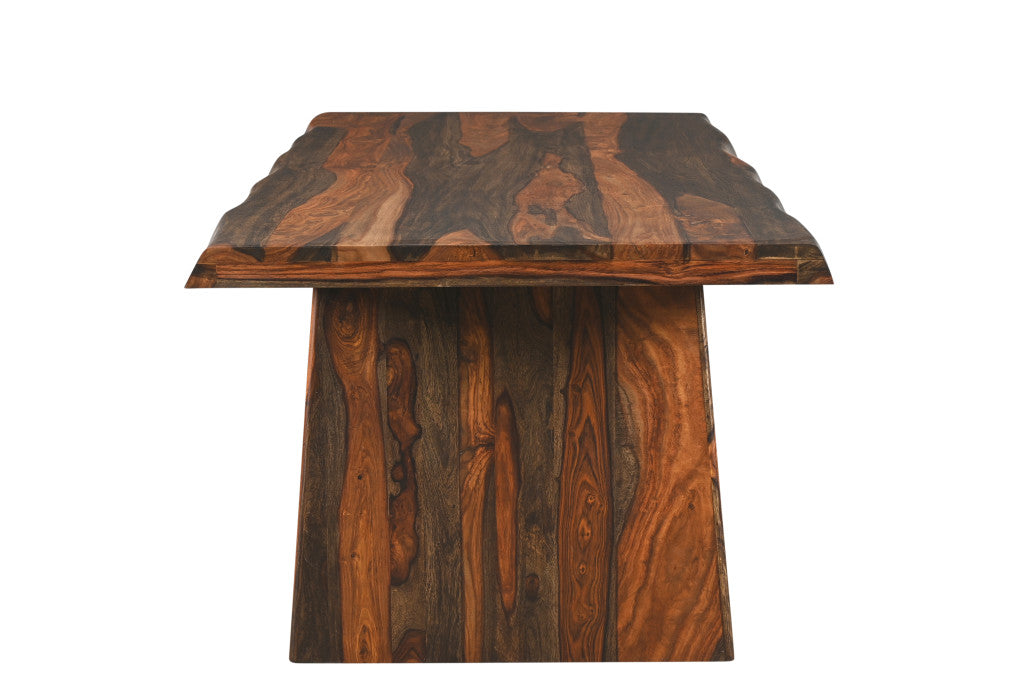 Dark Brown Solid Wood Dining Table