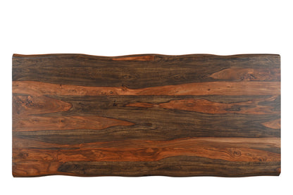 Dark Brown Solid Wood Dining Table