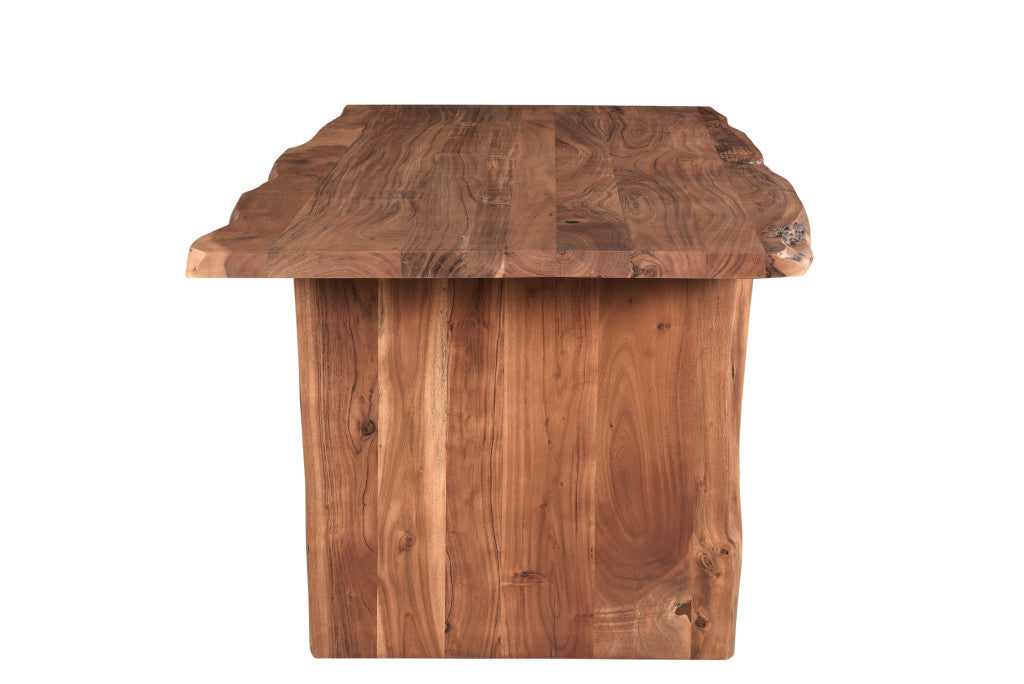 Brown Solid Wood Dining Table