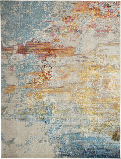 12 x 15 Blue & Gray Power Loom Rug