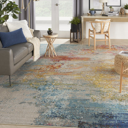 12 x 15 Blue & Gray Power Loom Rug