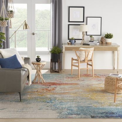 12 x 15 Blue & Gray Power Loom Rug