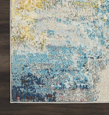 9 x 12 Blue & Gray Power Loom Rug