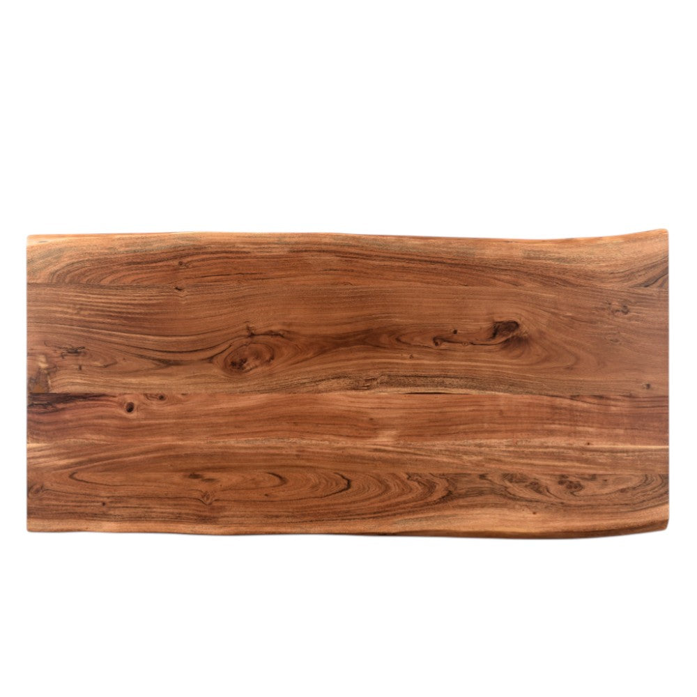 Brown Solid Wood Sled Coffee Table image 6