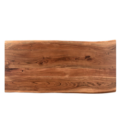Brown Solid Wood Sled Coffee Table image 6