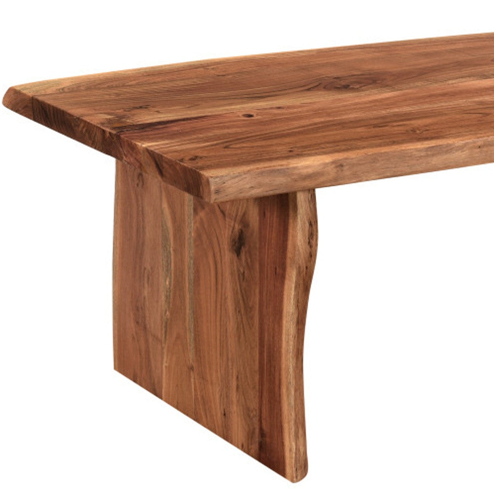 Brown Solid Wood Sled Coffee Table image 8