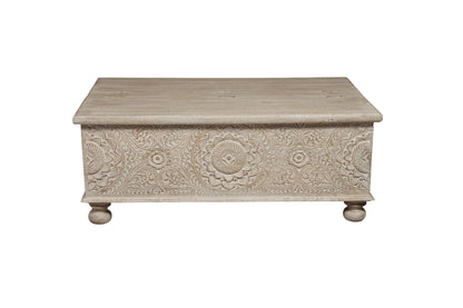 Natural Solid Wood Distressed Lift Top Coffee Table image 4