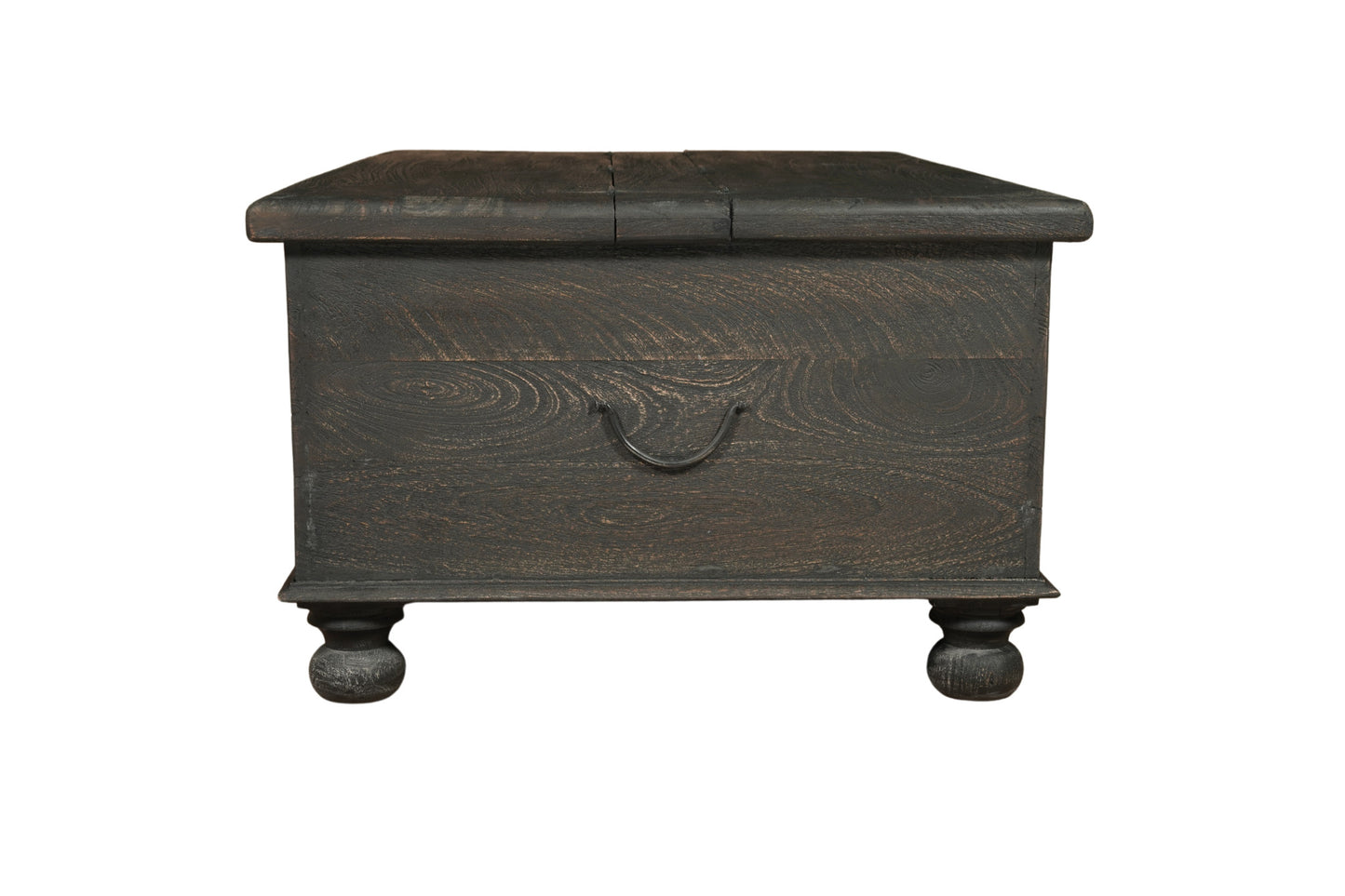Black Solid Wood Distressed Lift Top Coffee Table