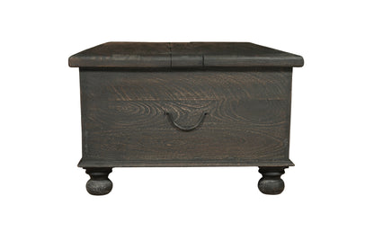 Black Solid Wood Distressed Lift Top Coffee Table