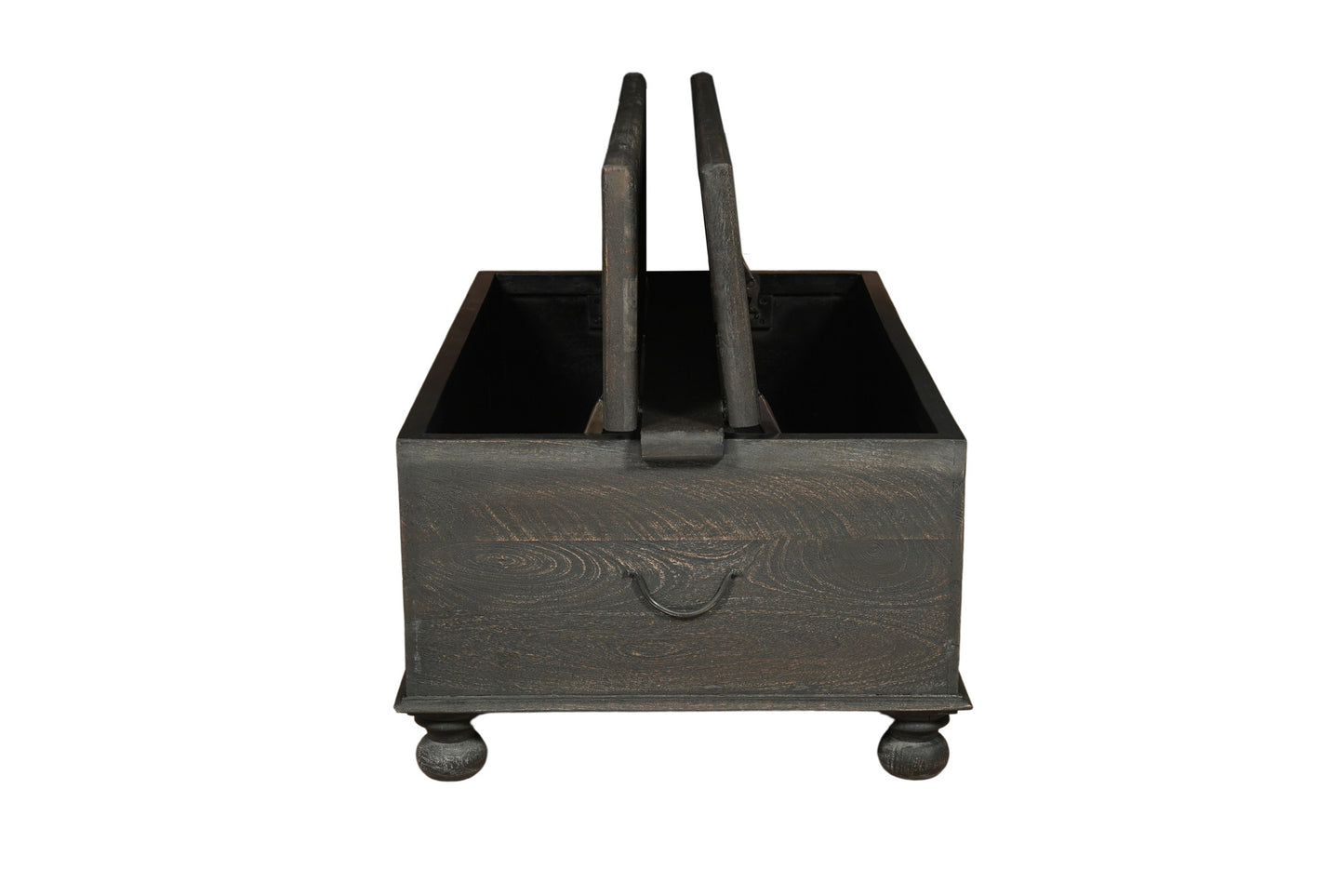 Black Solid Wood Distressed Lift Top Coffee Table