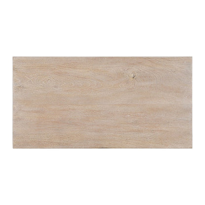 White Solid Wood Distressed Coffee Table image 8