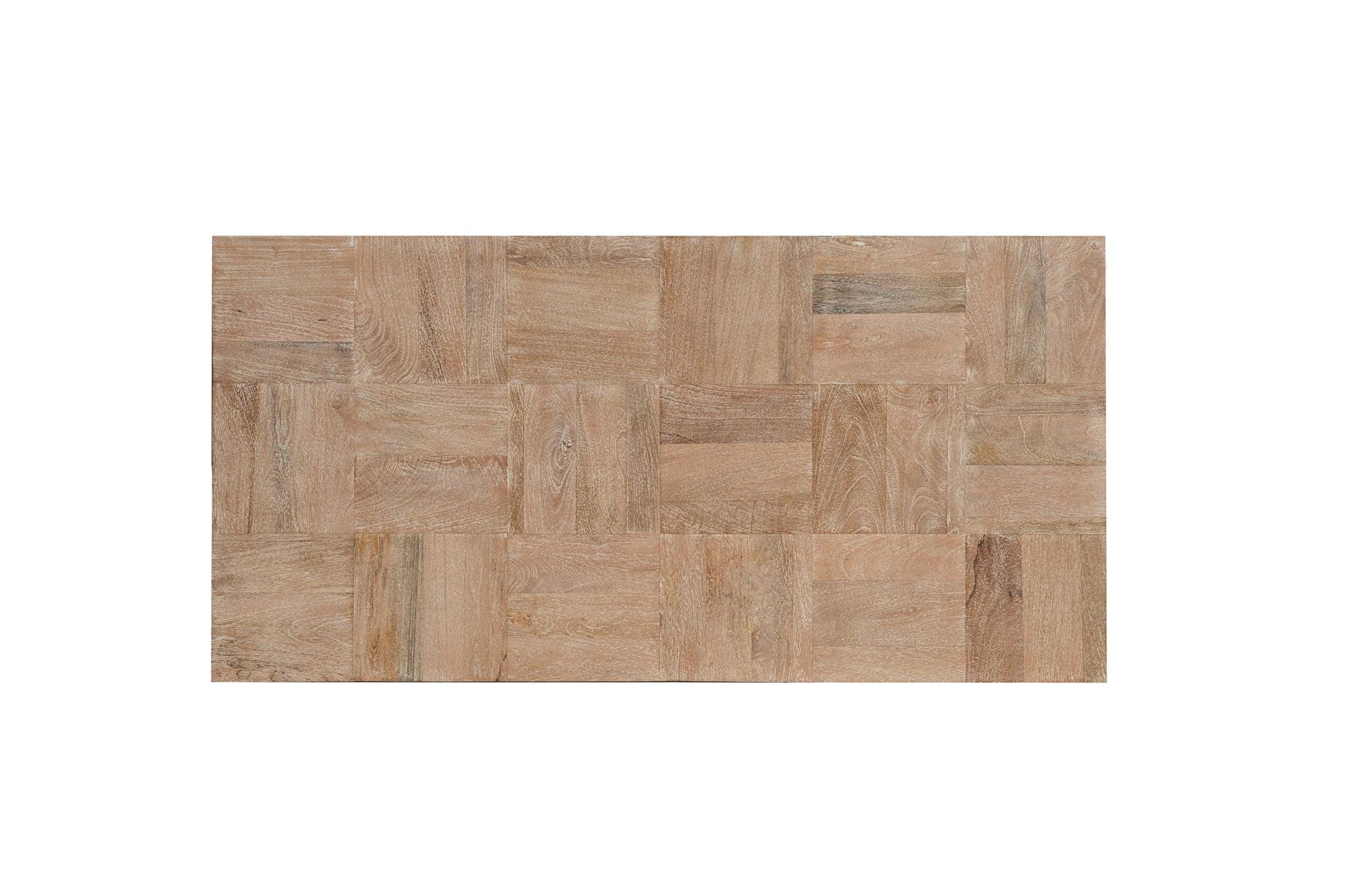 Natural & Black Solid Wood Block Coffee Table image 5