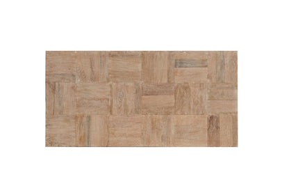 Natural & Black Solid Wood Block Coffee Table image 5