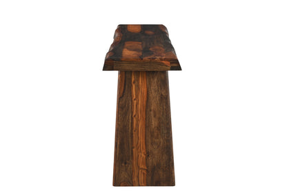 Dark Brown Solid Wood Frame Console Table