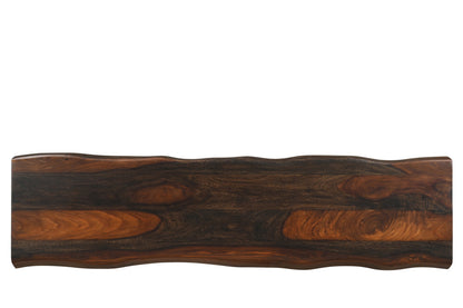 Dark Brown Solid Wood Frame Console Table
