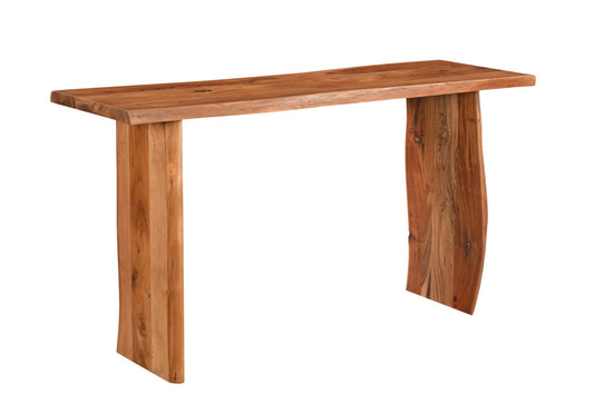 Chestnut Solid Wood Sled Console Table