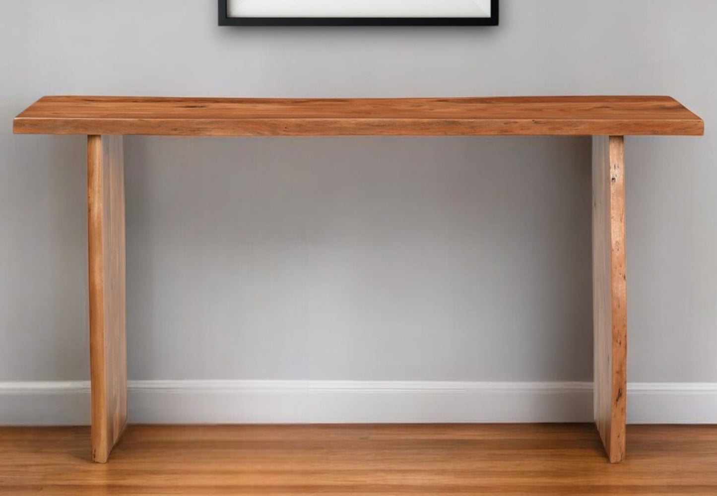 Chestnut Solid Wood Sled Console Table