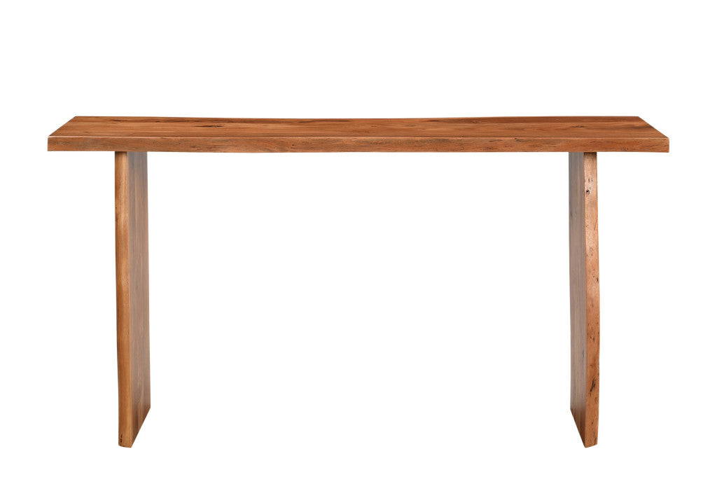 Chestnut Solid Wood Sled Console Table