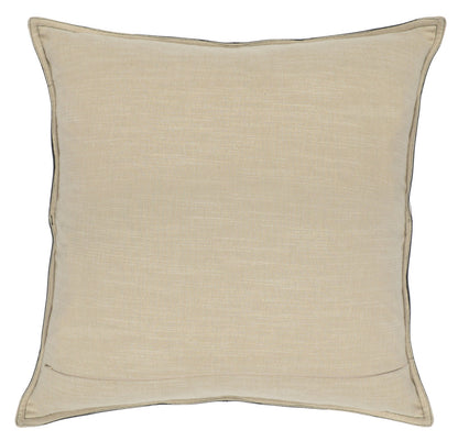 Black Leather Feather Pillow