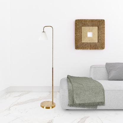 Brass Floor Lamp w/ Shade