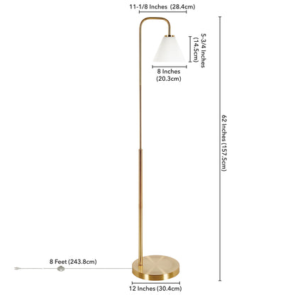 Brass Floor Lamp w/ Shade