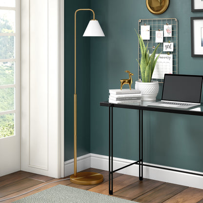 Brass Floor Lamp w/ Shade