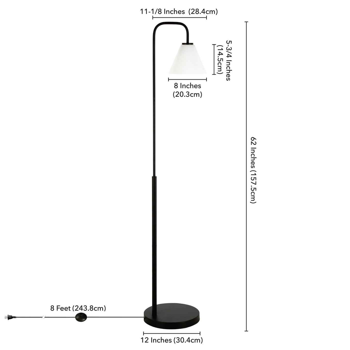Black Floor Lamp w/ Shade