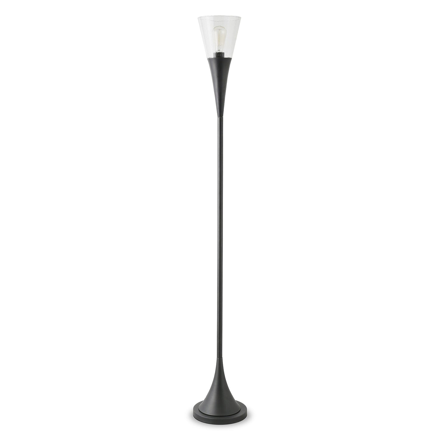 Black Torchiere Floor Lamp w/ Shade