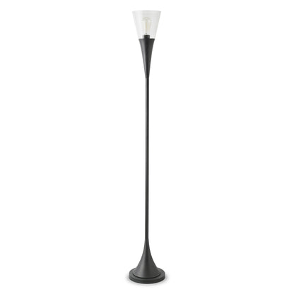 Black Torchiere Floor Lamp w/ Shade