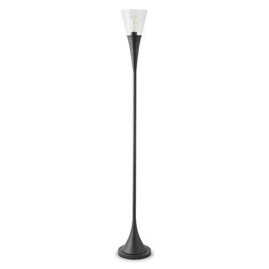 Black Torchiere Floor Lamp w/ Shade
