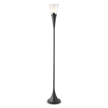 Black Torchiere Floor Lamp w/ Shade