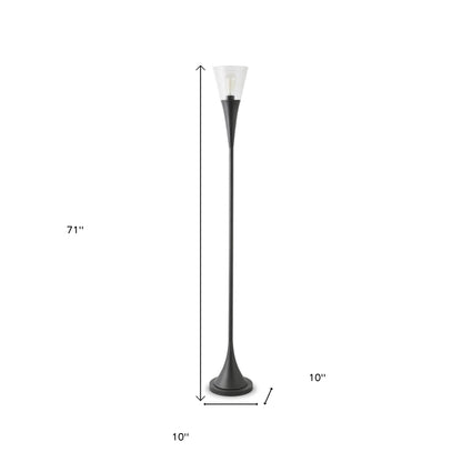 Black Torchiere Floor Lamp w/ Shade
