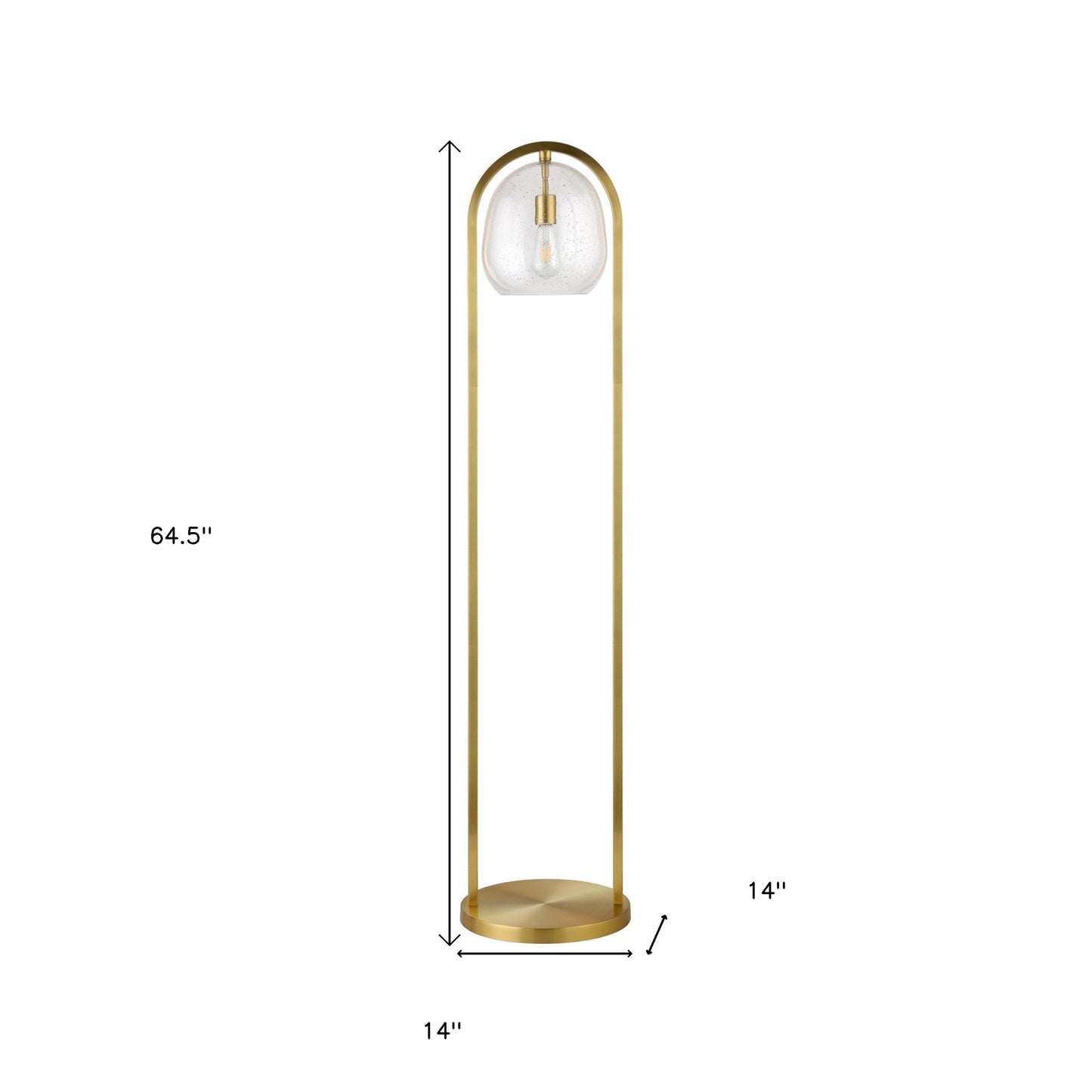 Brass Column Floor Lamp w/ Shade