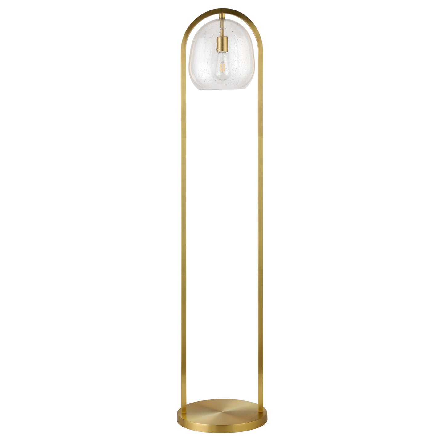 Brass Column Floor Lamp w/ Shade
