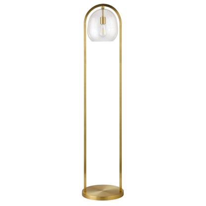 Brass Column Floor Lamp w/ Shade