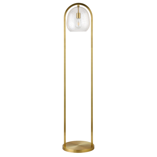 Brass Column Floor Lamp w/ Shade