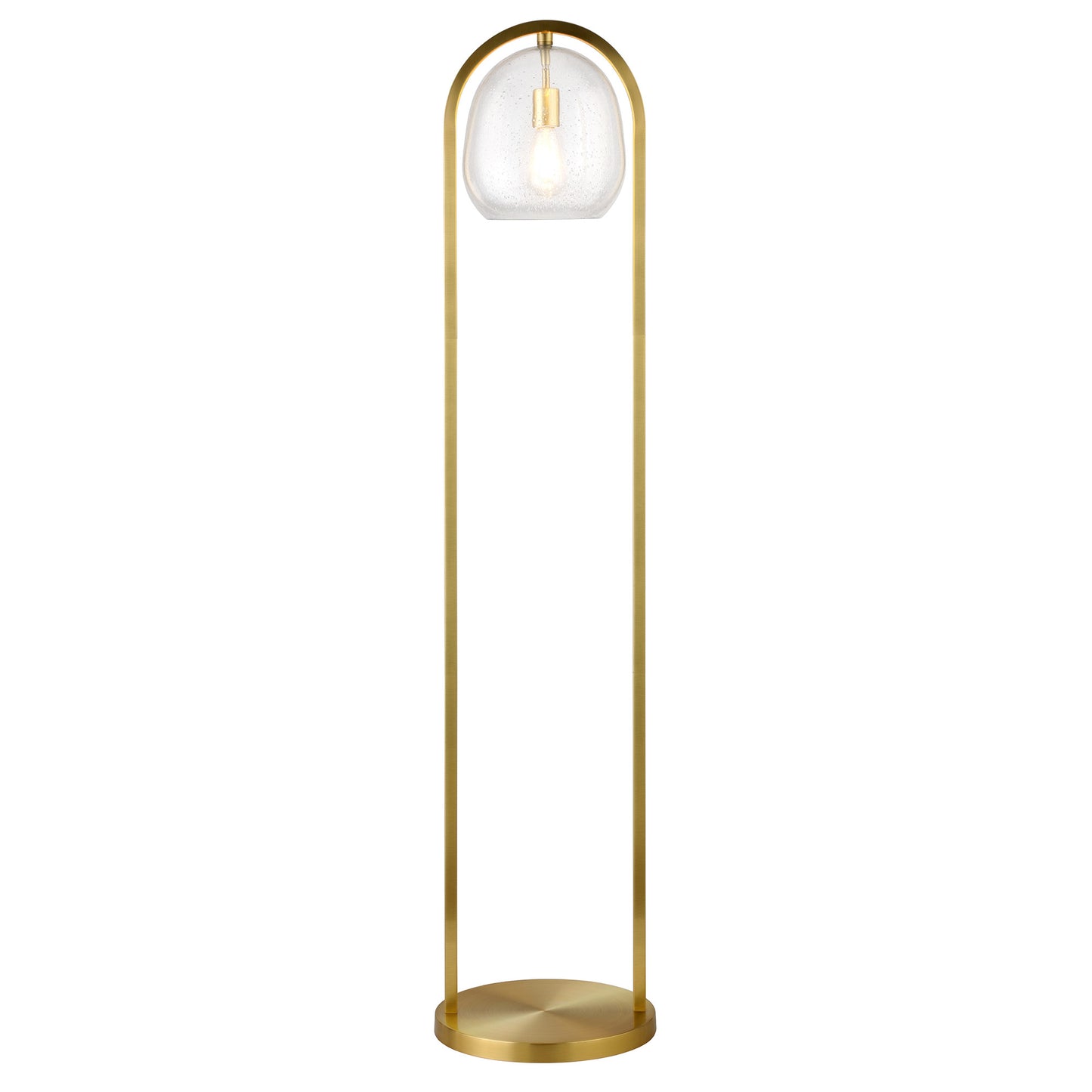 Brass Column Floor Lamp w/ Shade