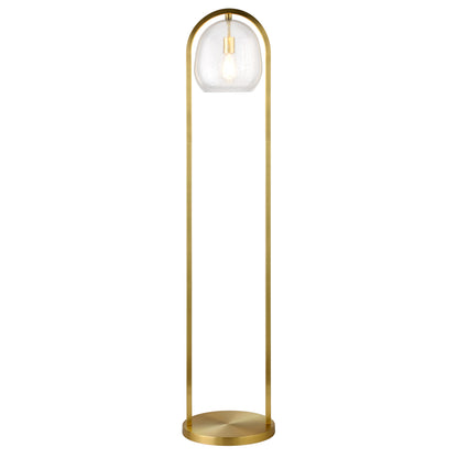Brass Column Floor Lamp w/ Shade